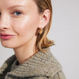 TEXTURED GOLD HOOP EARRINGS Jewelry PILGRIM 