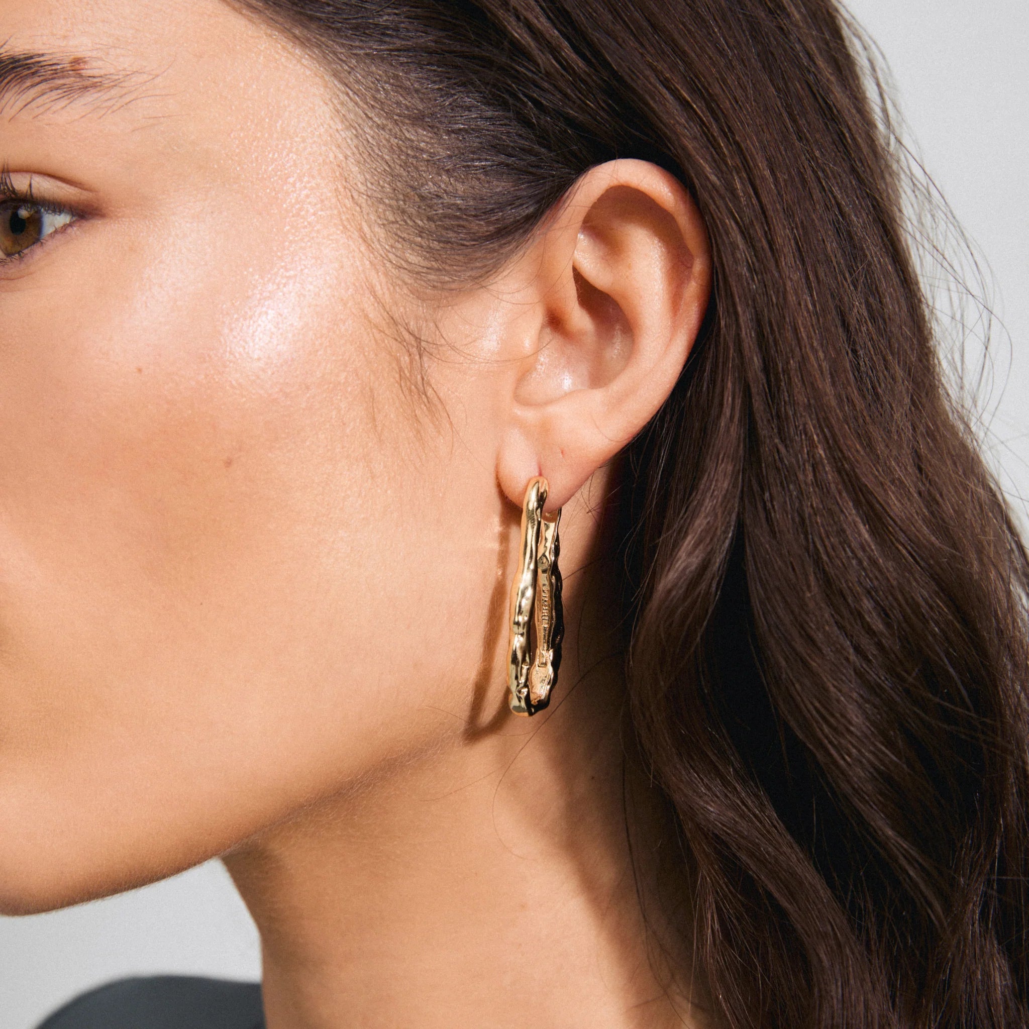 PILGRIM IRREGULAR GOLD HOOPS Jewelry PILGRIM 