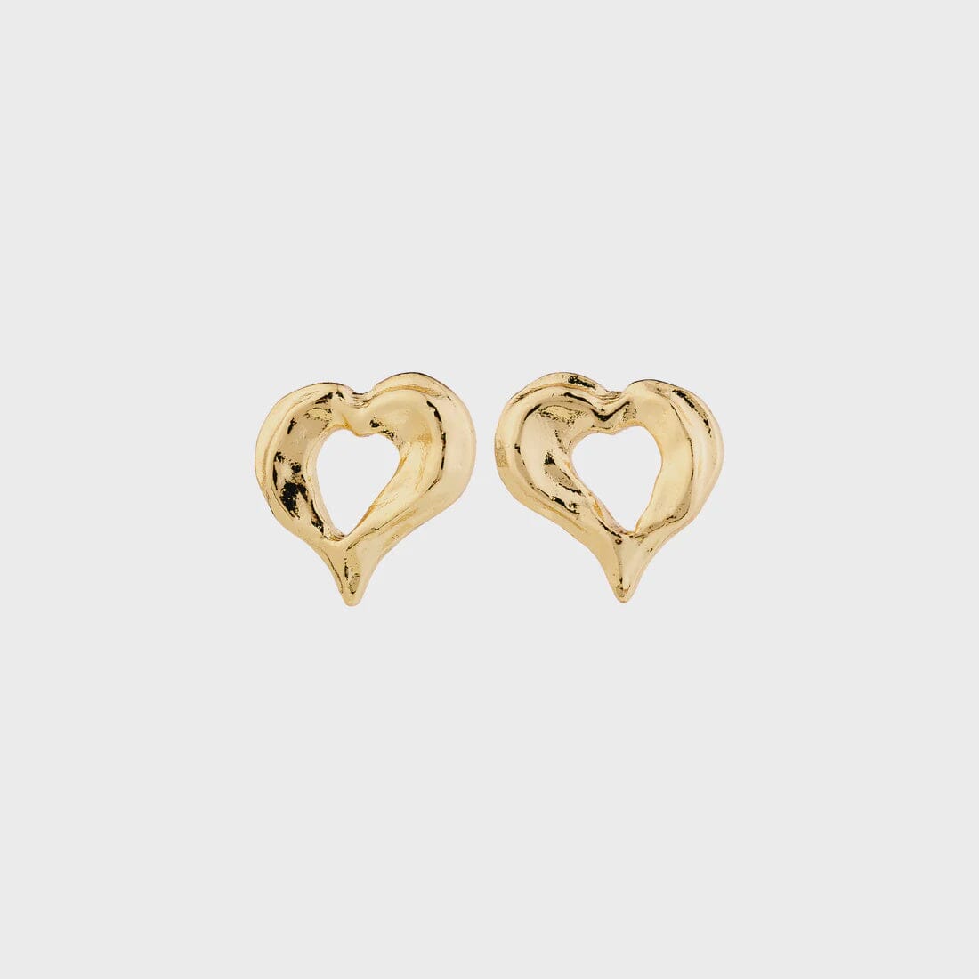 TIDE GOLD HEART STUDS Jewelry PILGRIM 