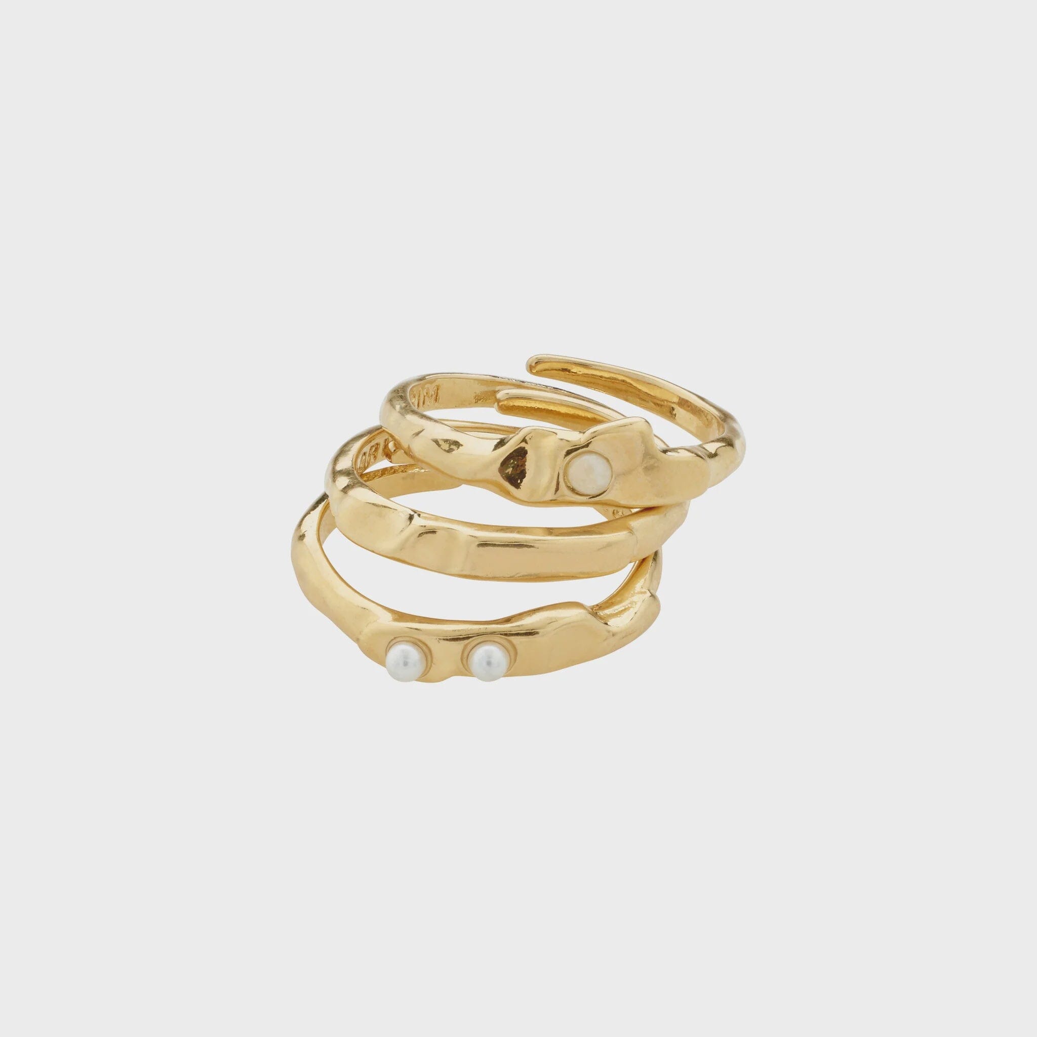 TRUST GOLD RING 3-IN-1 SET Jewelry PILGRIM 