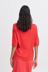 MOIRA RED KNIT TOP Top B YOUNG 