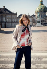 RED AND WHITE STRIPE CARDIGAN Cardigan saint tropez 