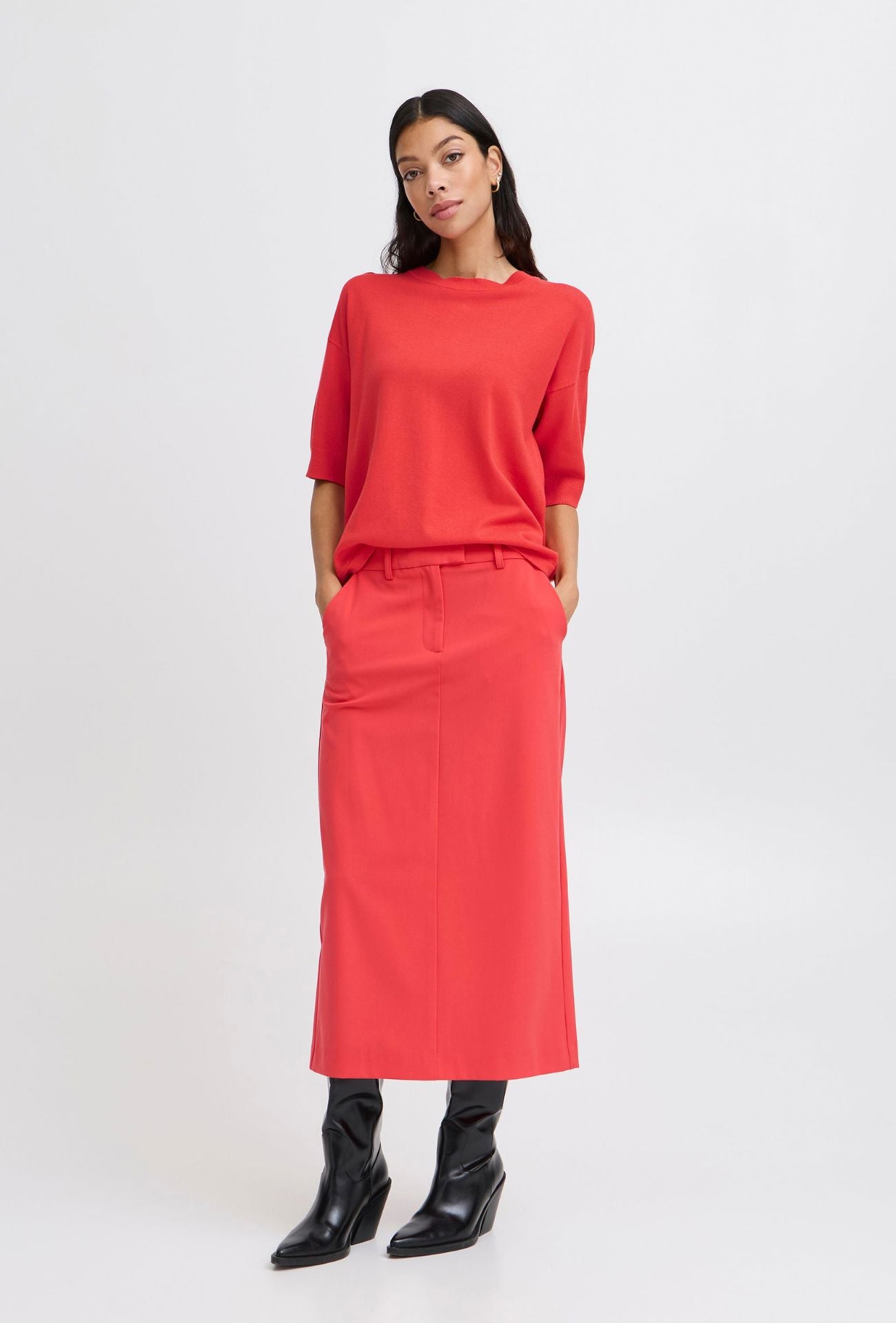 MOIRA RED KNIT TOP Top B YOUNG 