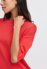 MOIRA RED KNIT TOP Top B YOUNG 