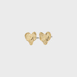 PILGRIM GOLD HAMMERED HEART STUDS Jewelry PILGRIM 