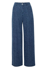 TEXTURED DENIM TROUSERS PANT B YOUNG 