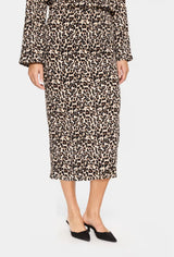 LEOPARD TEXTURED MIDI SKIRT Skirt saint tropez 