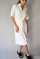 WHITE CREPE DRESS Dress RD STYLE 