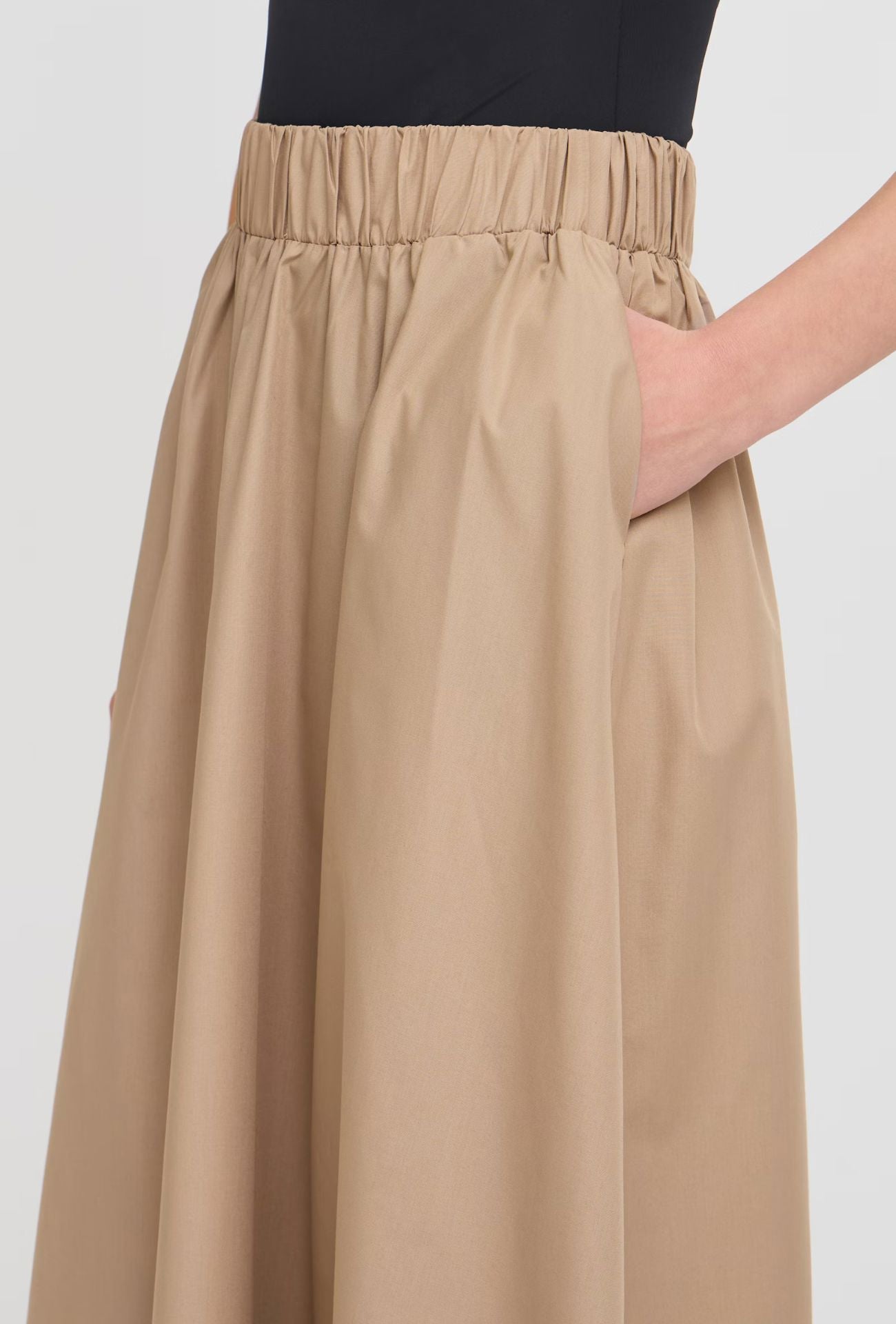 BEIGE POPLIN MAXI SKIRT Skirt ICHI 