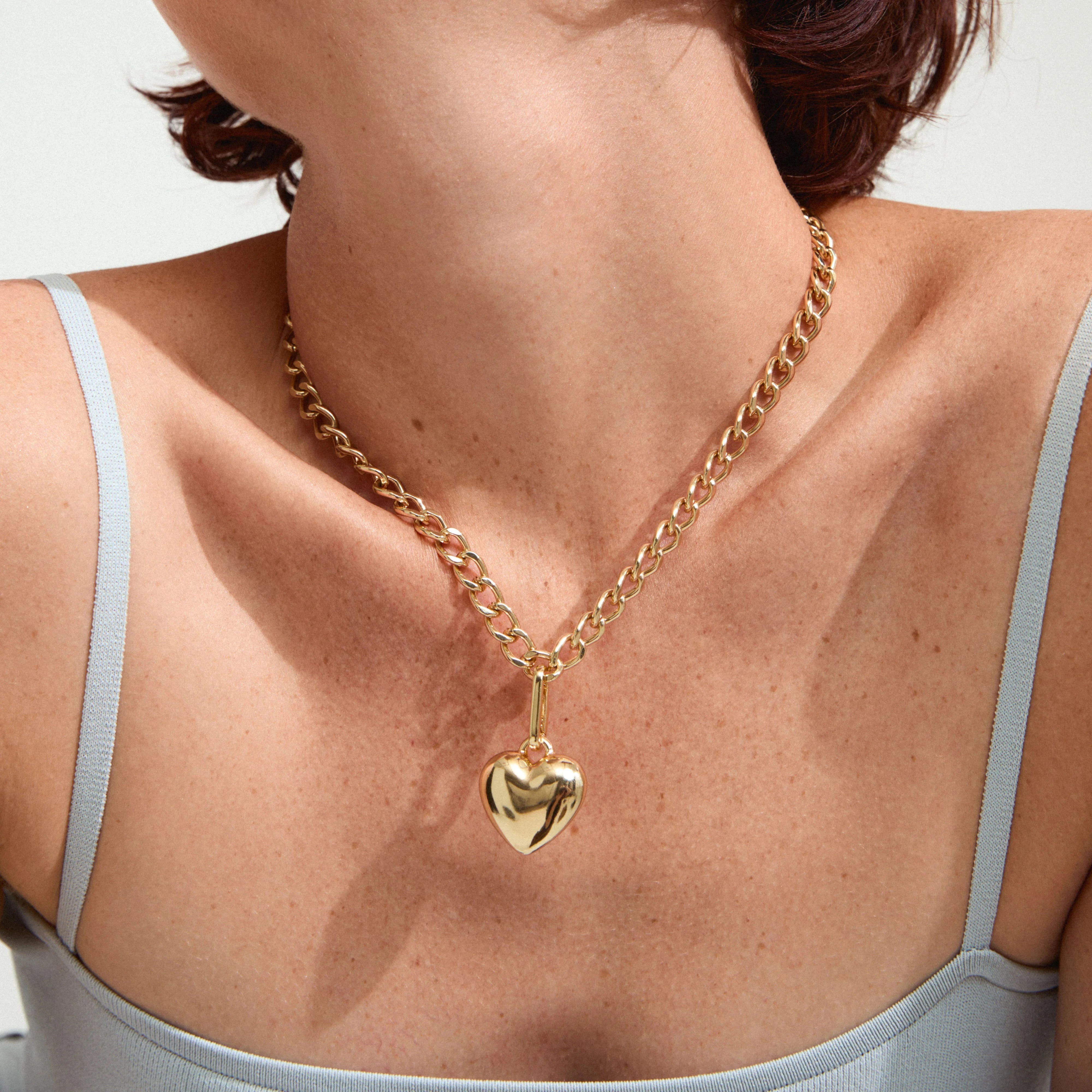 PILGRIM LARGE GOLD HEART CHARM Jewelry PILGRIM 