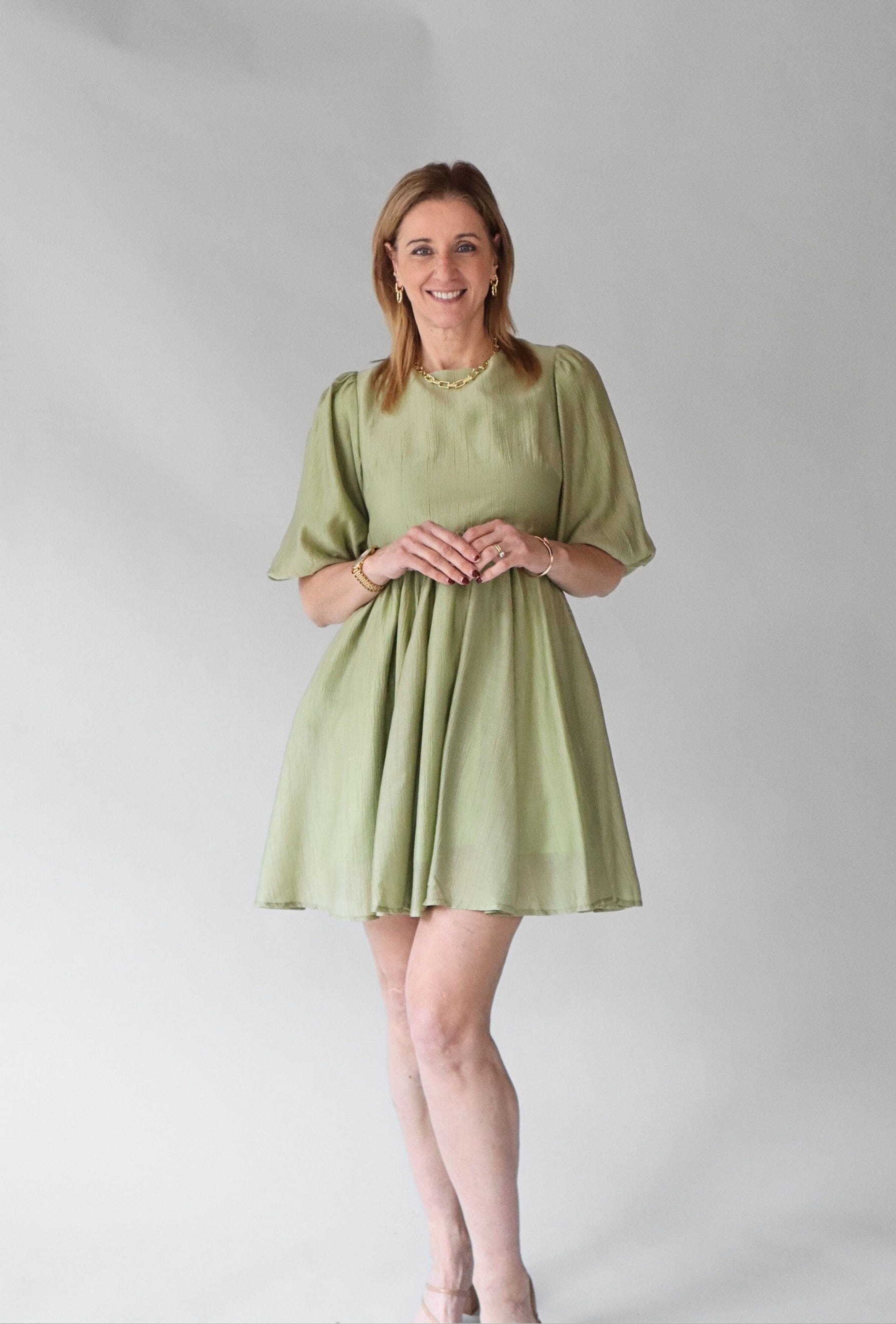 MOSS PUFF SLEEVE DRESS Dress LA 