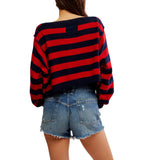 WTF INTO THE BLUE PULLOVER Sweater FREE PEOPLE 