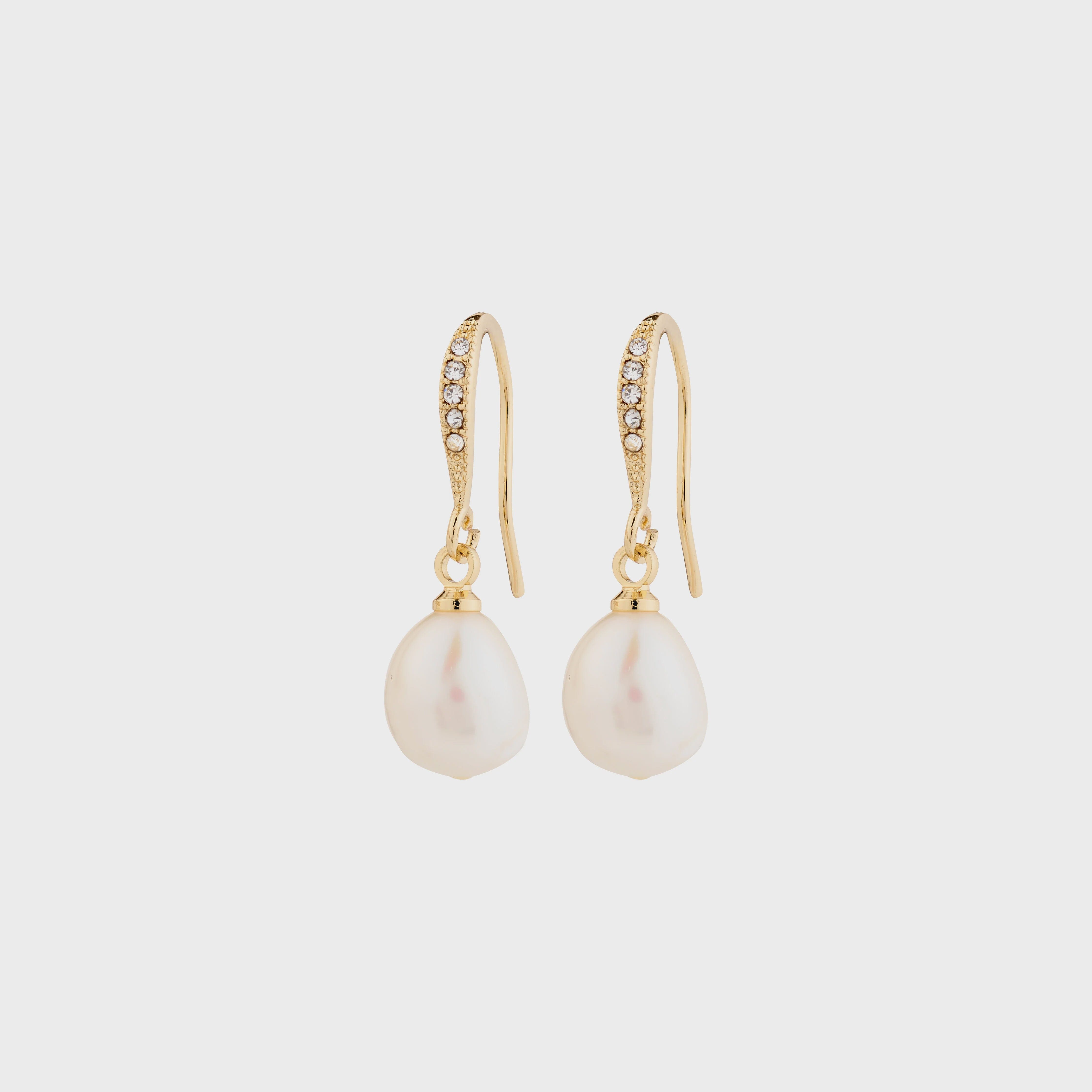 PILGRIM PAVÉ PEARL EARRINGS Jewelry PILGRIM 