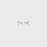 PILGRIM MINI SILVER BOW EARRINGS Jewelry PILGRIM 