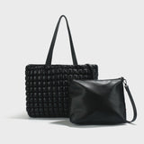 REVERSIBLE PUFF TOTE BAG SET (BLACK) Accessories COLAB 