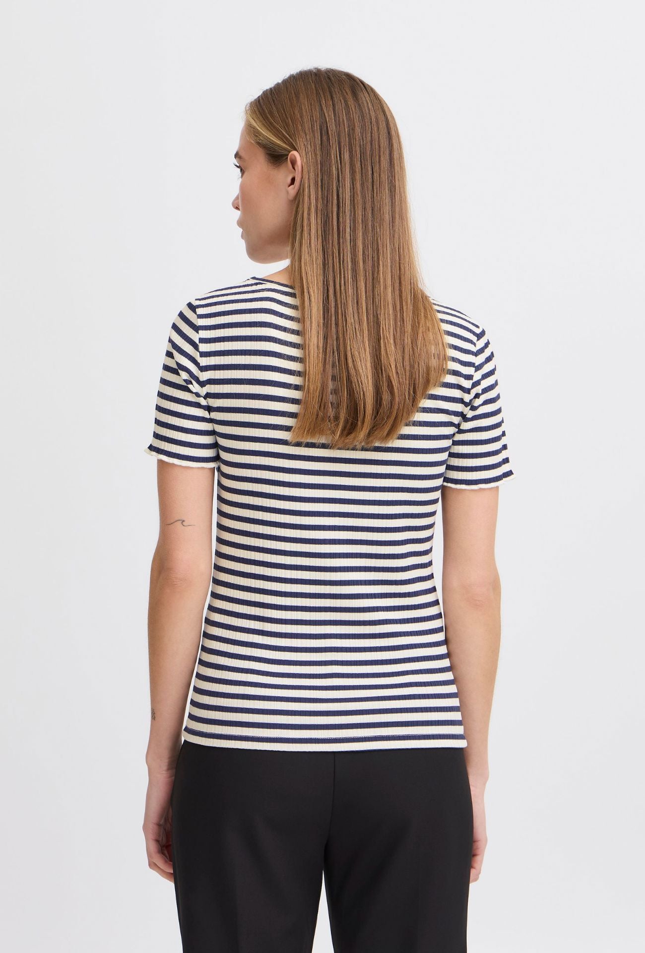 CELLA FITTED STRIPE TEE Top ICHI 