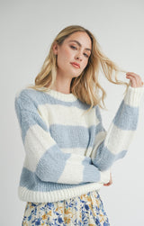 RELAXED STRIPE BEACH SWEATER Sweater SADIE AND SAGE 