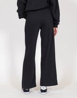 BLACK WAFFLE KNIT LOUNGE PANT PANT BRUNETTE 