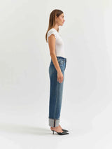 LOOSE STRAIGHT LEG CUFFED DENIM DENIM DAZE 