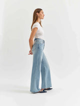 HIGH RISE WIDE LEG DENIM (LIGHT WASH) DENIM DAZE 