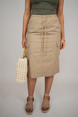 BEIGE CARGO MIDI SKIRT Skirt MIMOSA 