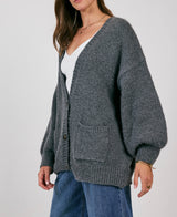 OVERSIZED CHARCOAL CARDIGAN Cardigan SADIE AND SAGE 