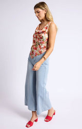 FLORAL COWL NECK TANK Top SADIE AND SAGE 