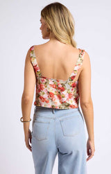 FLORAL COWL NECK TANK Top SADIE AND SAGE 