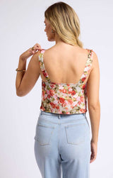 FLORAL COWL NECK TANK Top SADIE AND SAGE 