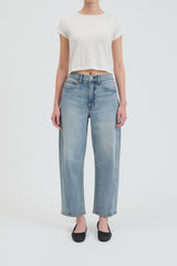 LIGHT WASH STRETCH BARREL JEANS DENIM DAZE 