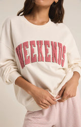 OVERSIZED WEEKEND GRAPHIC SWEATSHIRT Sweater z supply 