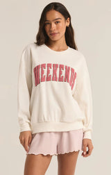 OVERSIZED WEEKEND GRAPHIC SWEATSHIRT Sweater z supply 