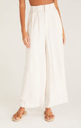 FARAH LINEN BLEND PANT (WHITE) PANT z supply 