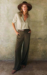 MICAH MOSS LINEN PANT PANT z supply 