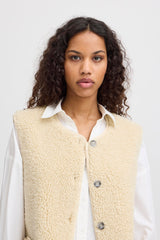 ALMOND MILK SHERPA VEST VEST ICHI 