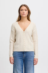 ALMOND MILK ELEGANT CARDIGAN Cardigan ICHI 