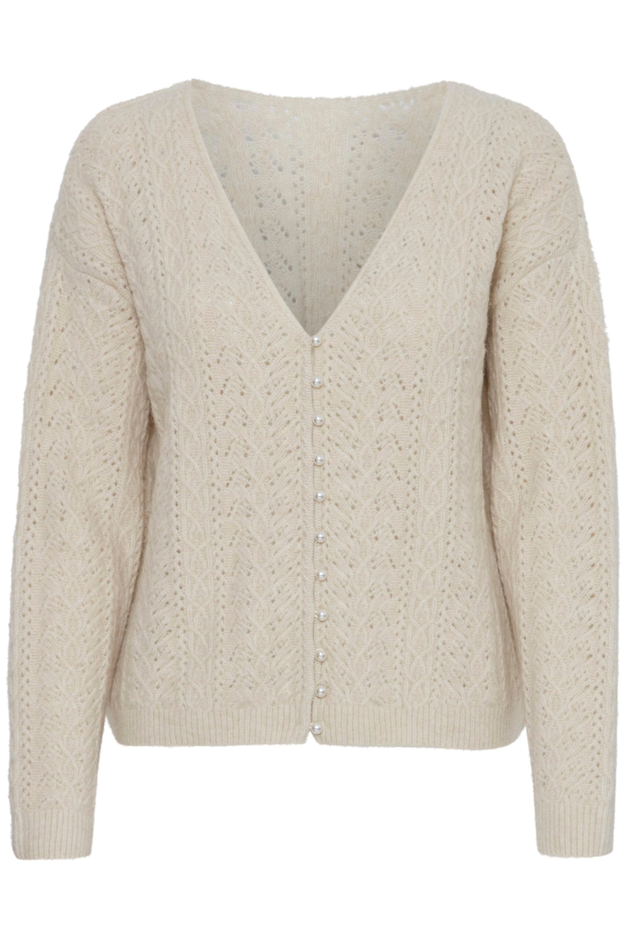 ALMOND MILK ELEGANT CARDIGAN Cardigan ICHI 