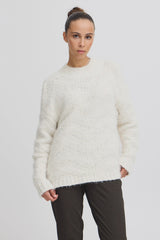 FUZZY CREAM KNIT SWEATER Sweater ICHI 