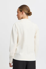 ELEVATED MOCK NECK LONG SLEEVE TOP (BIRCH) Sweater ICHI 