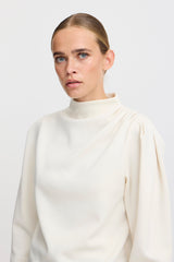 ELEVATED MOCK NECK LONG SLEEVE TOP (BIRCH) Sweater ICHI 