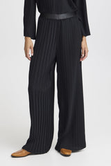 BLACK PLEATED TROUSER PANT B YOUNG 