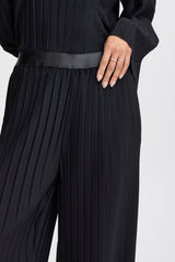 BLACK PLEATED TROUSER PANT B YOUNG 