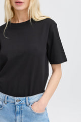 BLACK STRUCTURED TEE Top B YOUNG 