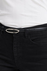 OVAL BUCKLE BELT (BLACK) 20122744 Accessories ICHI 