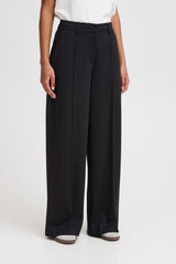 KATE OFFICE WIDE LEG TROUSER (BLK) PANT ICHI 