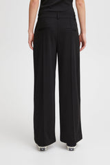 KATE OFFICE WIDE LEG TROUSER (BLK) PANT ICHI 