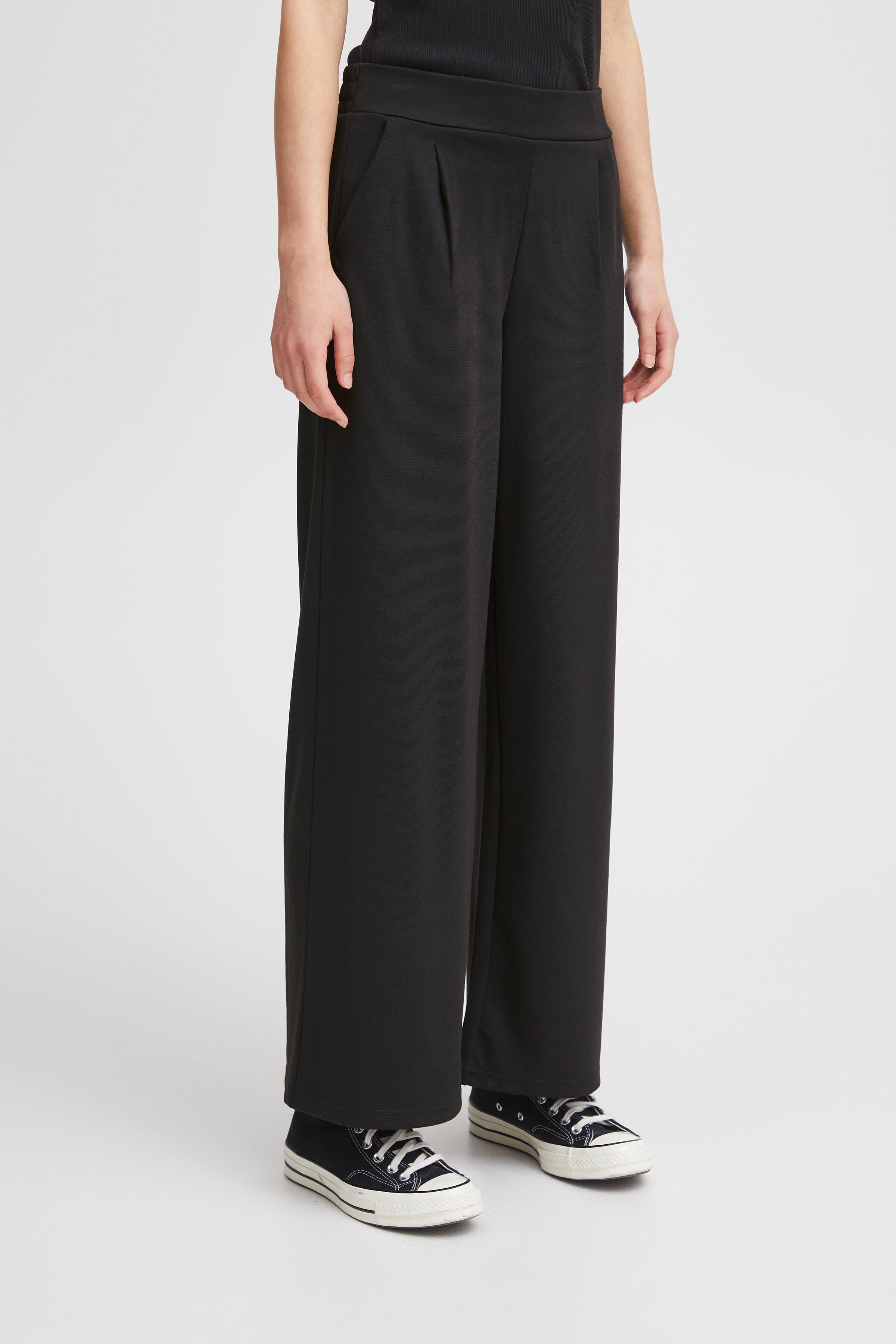 KATE STRAIGHT LEG TROUSER (BLACK) PANT ICHI 