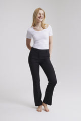 LEXI BLACK STRETCH TROUSER PANT ICHI 