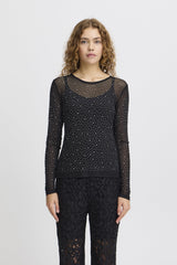 JEWELLED MESH TOP Top ICHI 