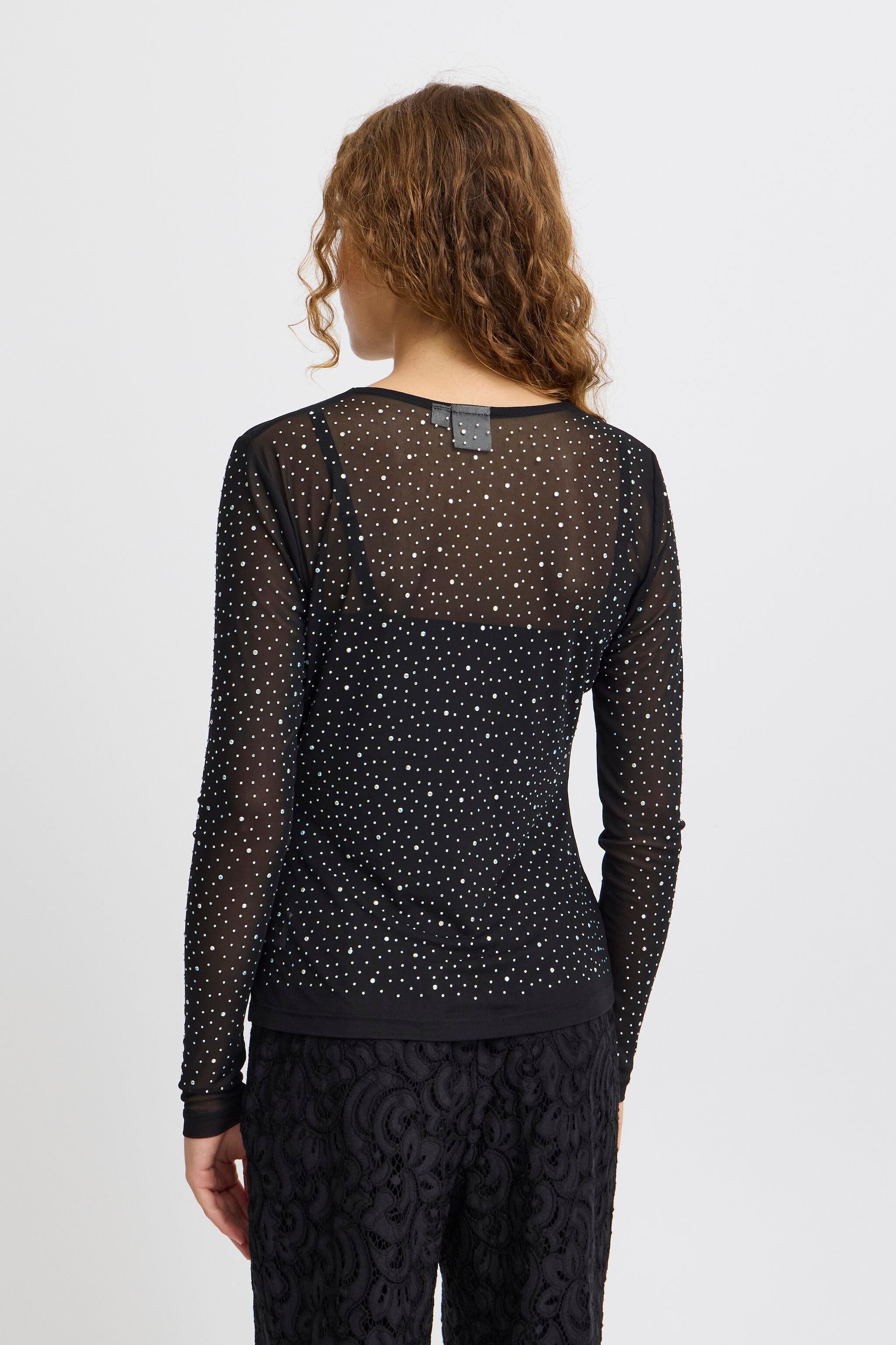 JEWELLED MESH TOP Top ICHI 